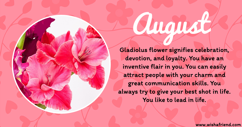 Your Birth Flower is August