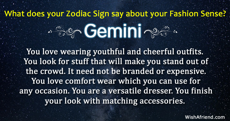 What Does Your Zodiac Sign Say About Your Fashion Sense Gemini