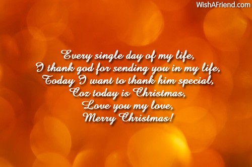 Every Single Day Of My Life Christmas Message For Boyfriend