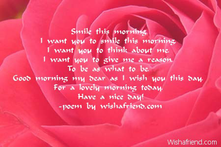 have a wonderful day my love poem
