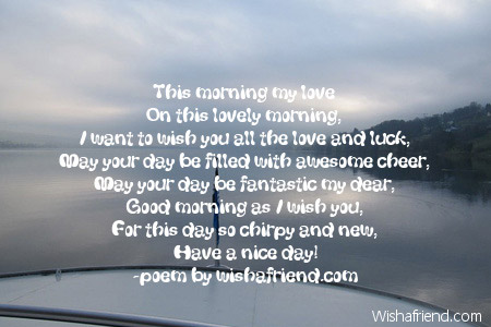 good morning poems for boyfriend