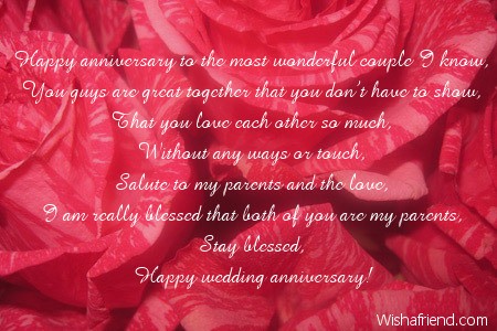 Anniversary Poems For Parents