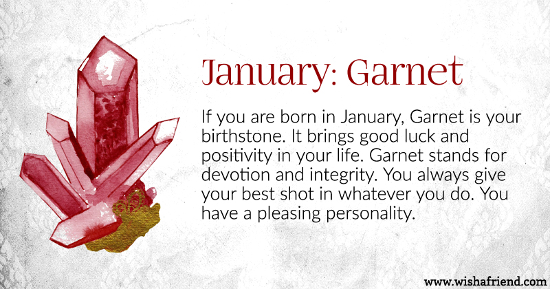 meaning yourself born Your stone January Birth is