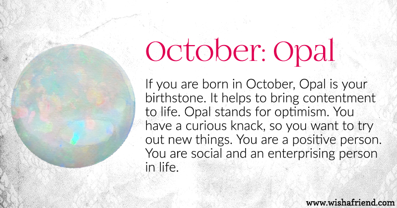 meaning yourself born Birth Your stone October is