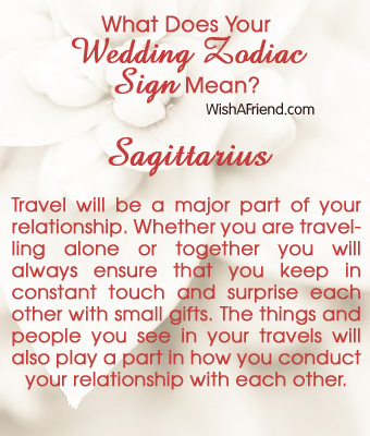 What Does Your Wedding Zodiac Sign Mean? - Sagittarius