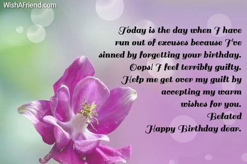 Belated Birthday Wishes