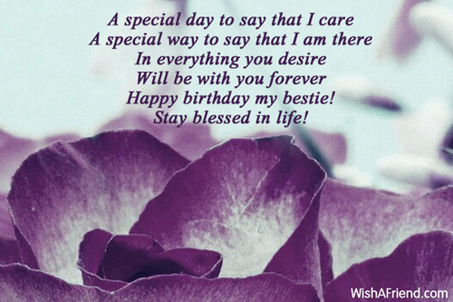 A special day to say that, Best Friend Birthday Wish