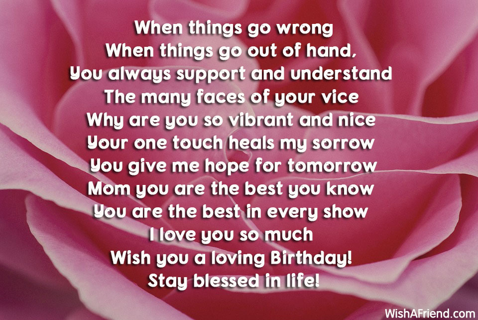 Mom Birthday Poems