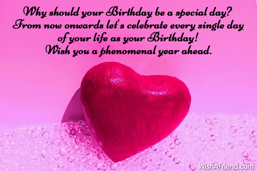 Why should your Birthday be a, Love Birthday Message