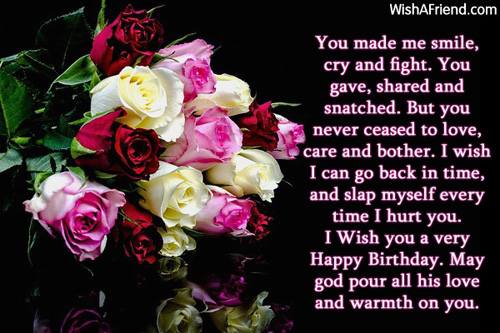 birthday wishes for brother from sister quotes