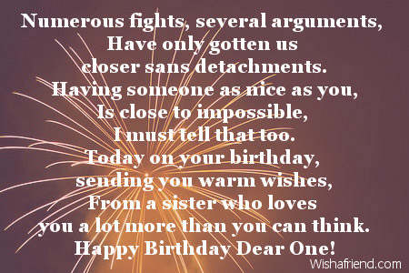 happy birthday brother poem from sister