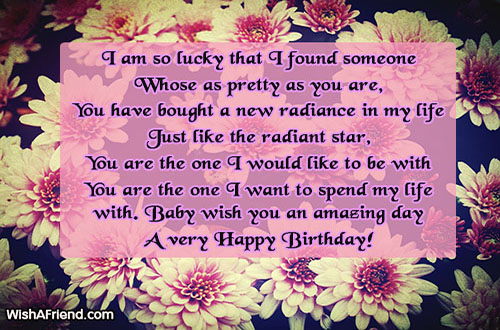 I am so lucky that I, Birthday Wish For Fiancee