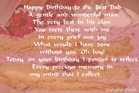 birthday poem for father from daughter