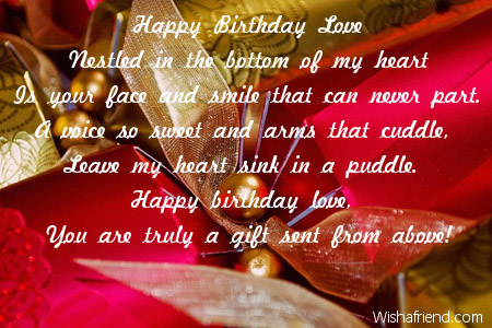 happy birthday love poem for him