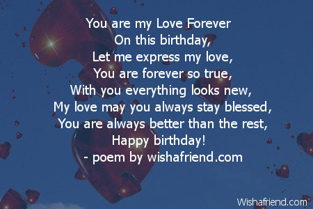 happy birthday i love you poems