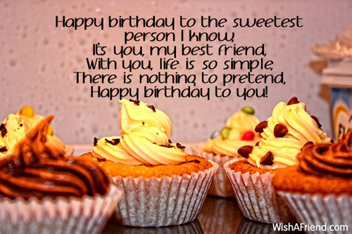 Happy birthday to the sweetest person, Best Friend ...