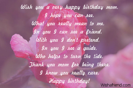 happy birthday mom poems from your daughter