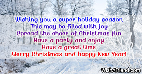 Wishing you a super holiday season, Christmas messages for Coworkers