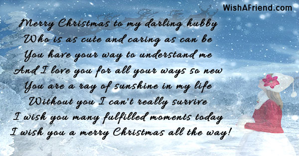 Merry Christmas To My Darling Hubby Christmas Message For Husband