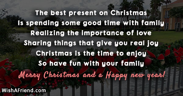 The best present on Christmas Is, Christmas Quote For Family