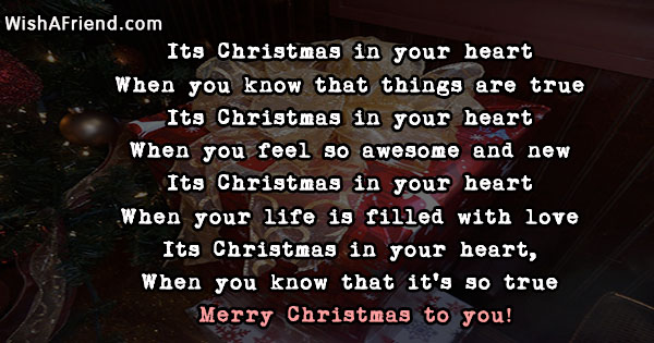 Its Christmas in your heart When, Inspirational Christmas Quote