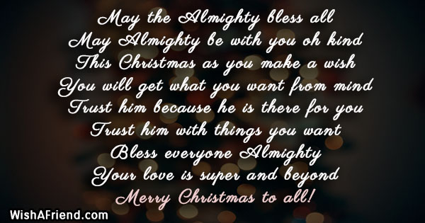May the Almighty bless all May Almighty, Christian Christmas Quote