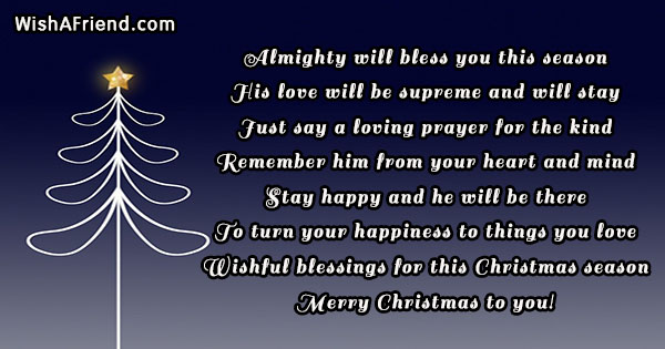 Almighty will bless you this season His, Christian Christmas Quote