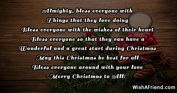 Almighty, bless everyone with Things that they, Christian Christmas Quote