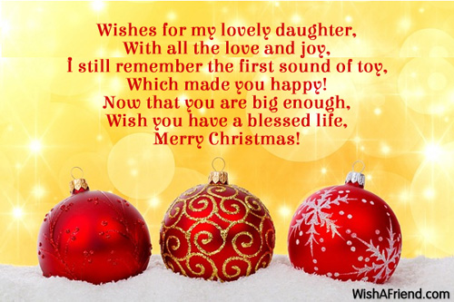 Christmas Messages for Daughter