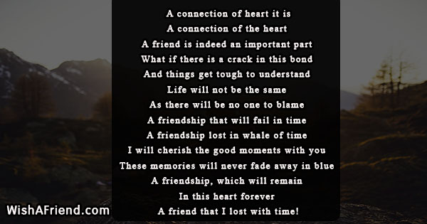 sad friendship poems