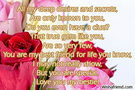 your my best friend forever poems