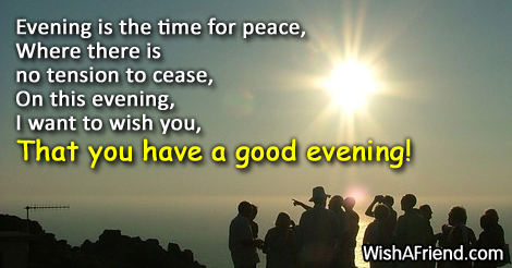Evening Is The Time For Peace Good Evening Message