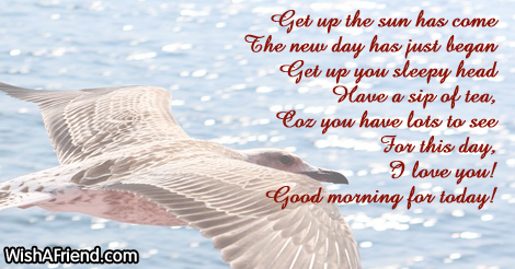 The day is new, Good Morning Poem For Boyfriend