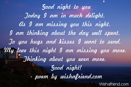 sweet good night poems for her