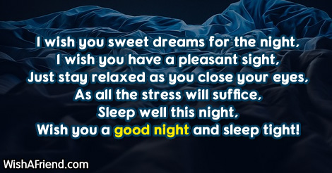 Good Night Dear Friends - Sweet Dreams - Sleep Tight - Enjoy https