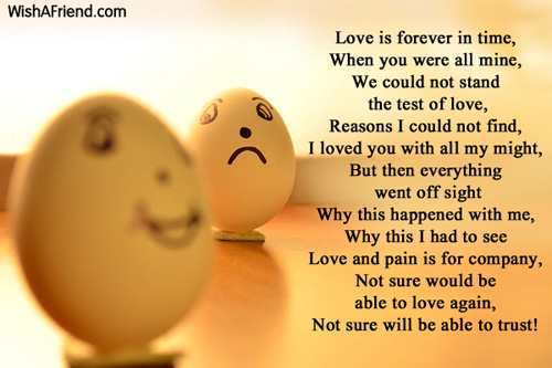 love hurts poems for him