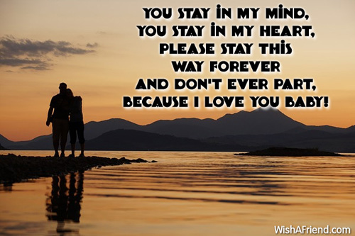 You Stay In My Mind You Love Message For Boyfriend