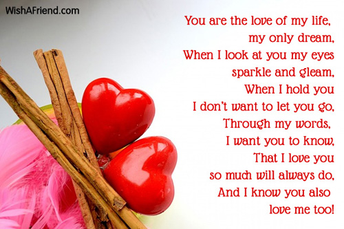 You are the love of my, Love Message