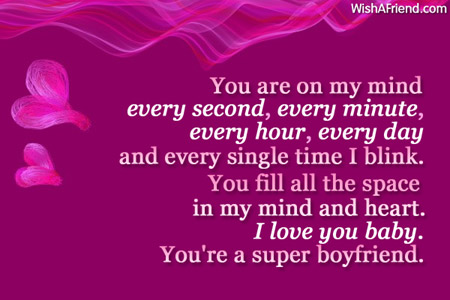 You Are On My Mind Every Love Message For Boyfriend