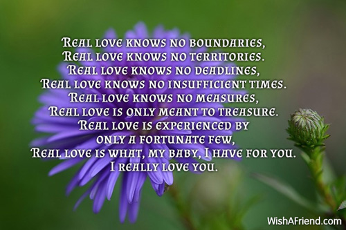 Real love, Love Poem