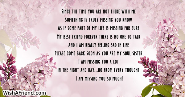 Missing You Messages For Friends