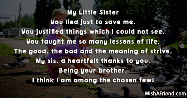little sister quotes and poems