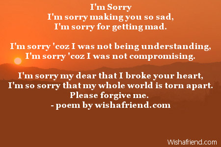 im sorry poems for her