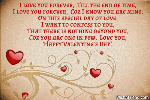 I love you forever, Valentines Day Poem