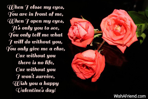 valentines day poems for girlfriend